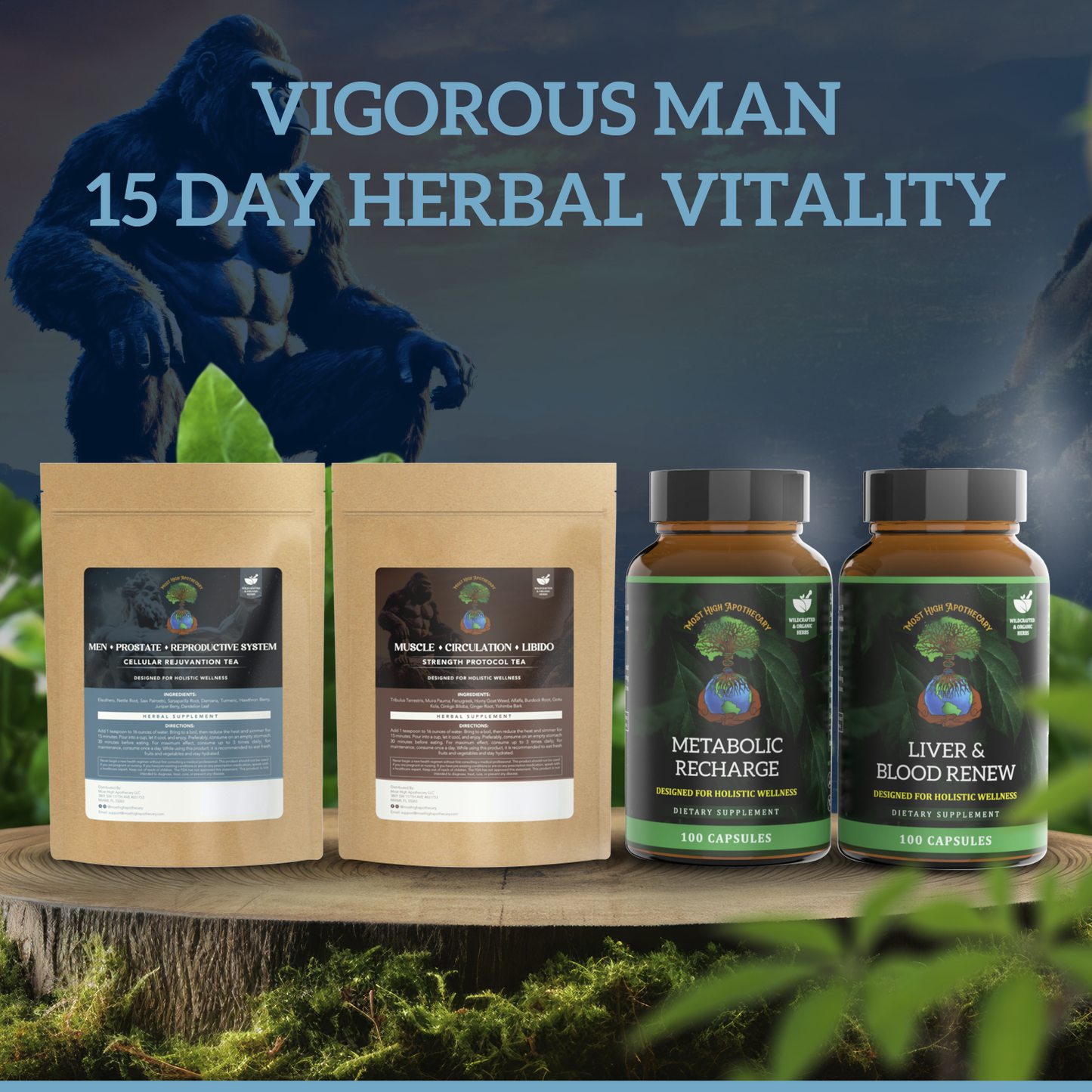 Vigorous Man: 15-Day Herbal Supplement: Natural Testosterone Booster