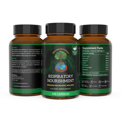 Respiratory Nourishment Herbal Supplement: Lung Detox, Alkaline Food Capsules