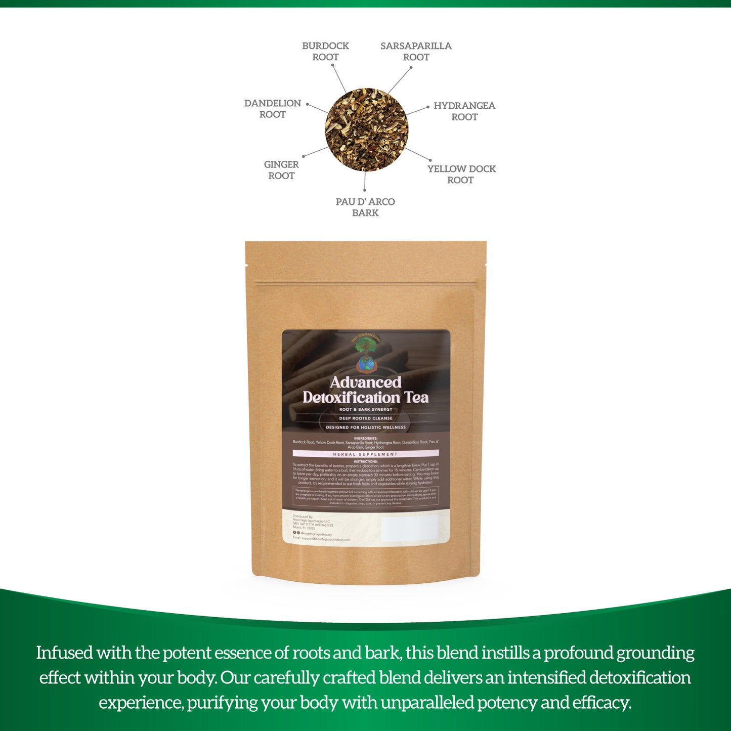 Advanced Detox Tea: Herbal Tea, Alkaline food, Herbal Supplement