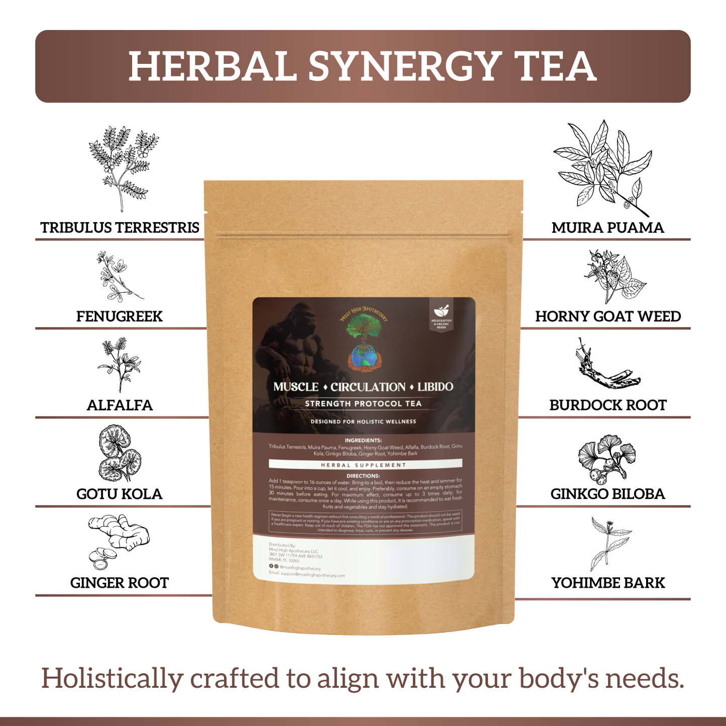 Muscle, Circulation, & Libido Herbal Tea: Natural Testosterone Booster