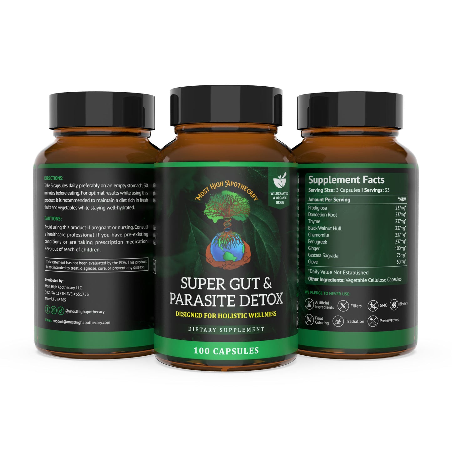 Super Gut & Parasite Detox: Gut Cleanser, Herbal Supplement