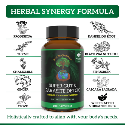 Super Gut & Parasite Detox: Gut Cleanser, Herbal Supplement