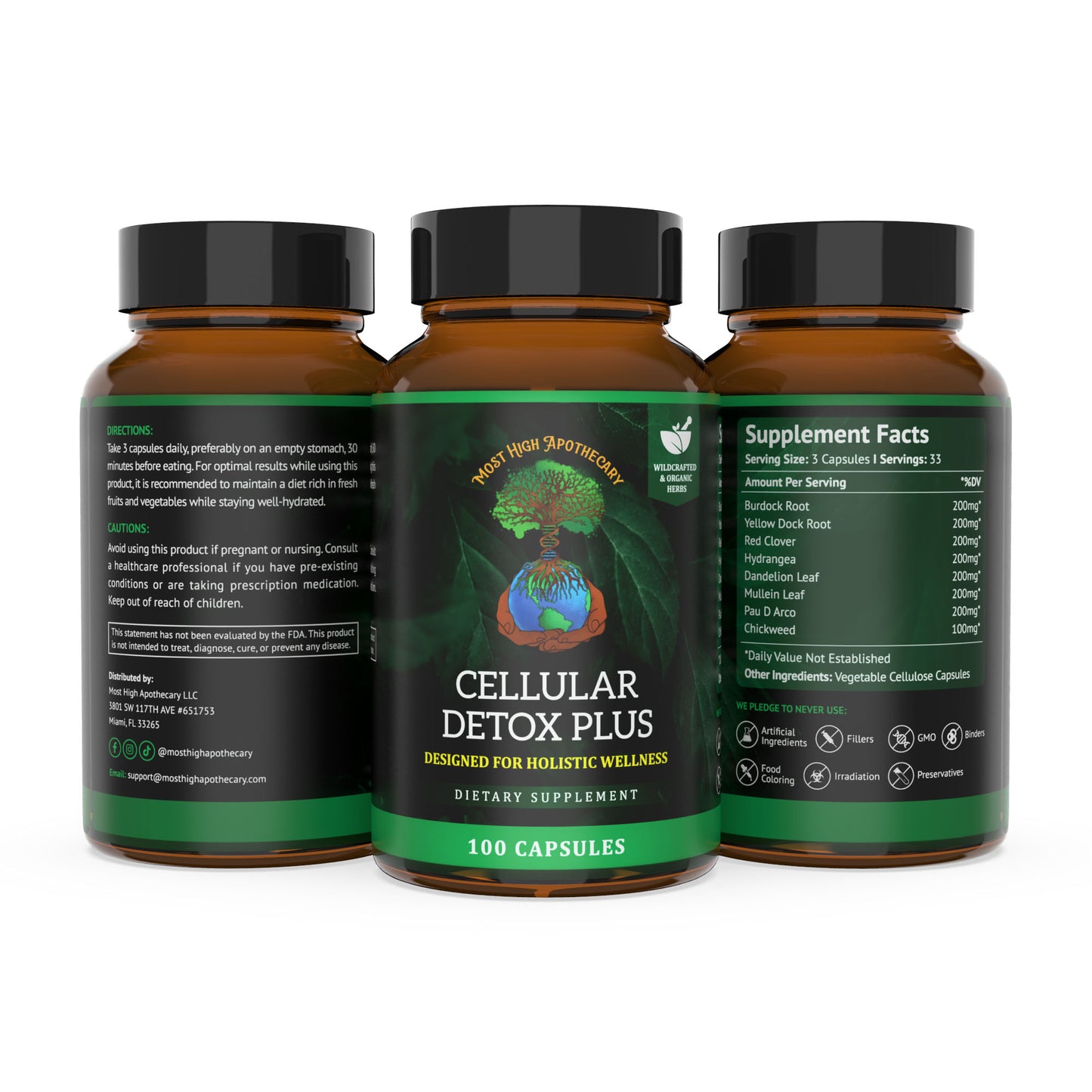 Cellular Detox Plus: Detox Herbs, Herbal Supplement